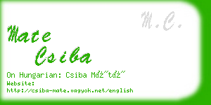 mate csiba business card